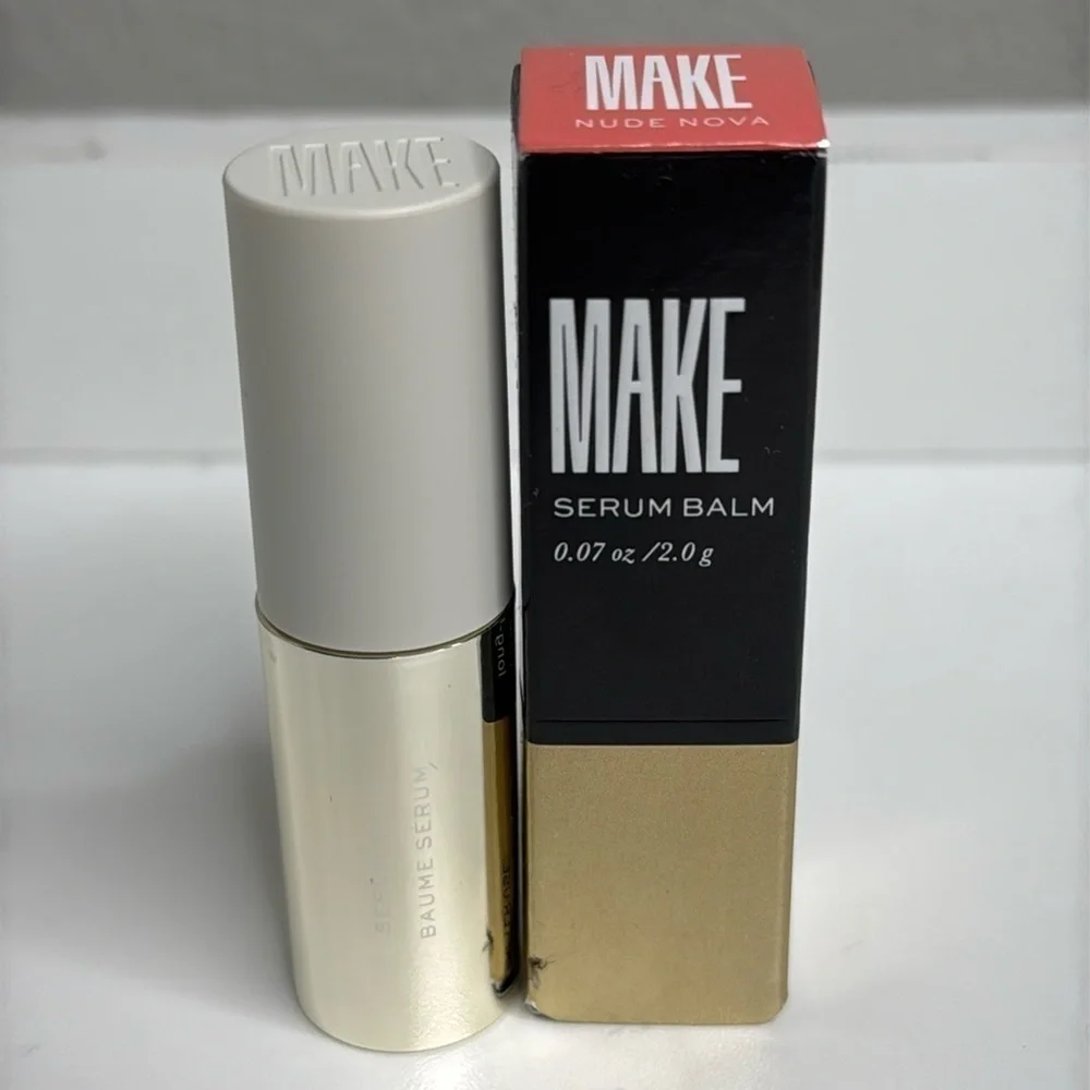 Make Beauty Serum Balm Hydrating Lip Treatment Nude Nova NWT Full Size